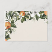 Schöne Pfirsiche und farbenfrohe Folientöne Begleitkarte (Rückseite)