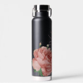 Schöne Pfirsichhochzeit Rose Trauzeugin Trinkflasche (Vorne)