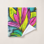 Schöne Pflanze Badhandtuch Set (Waschlappen)