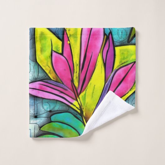 Schöne Pflanze Badhandtuch Set (Waschlappen)