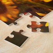 schöne Pflanze Blume Sonnenblume bei Sonnenunterga Puzzle (Seite)