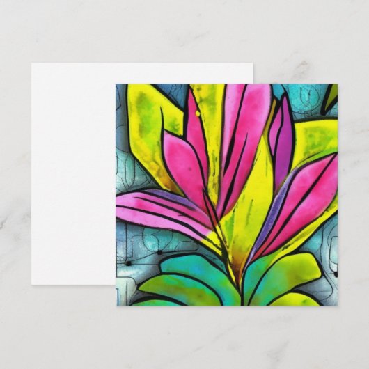 Schöne Pflanze Feiertagskarte (Vorne/Hinten)