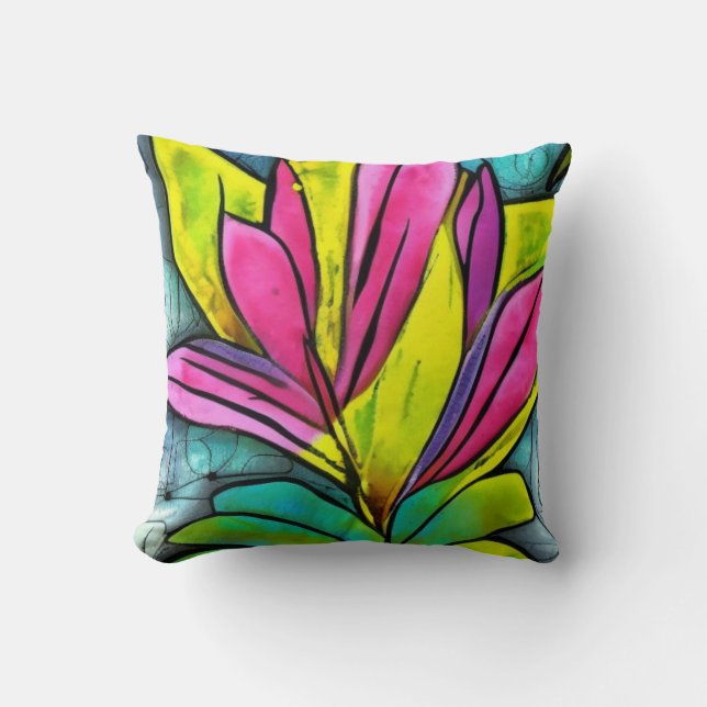 Schöne Pflanze Kissen (Vorderseite)