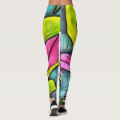 Schöne Pflanze Leggings (Rückseite)