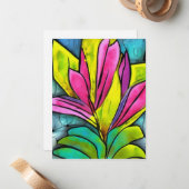 Schöne Pflanze Mitteilungskarte (Vorderseite/Rückseite Beispiel)