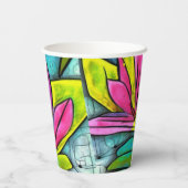 Schöne Pflanze Pappbecher (Rückseite)