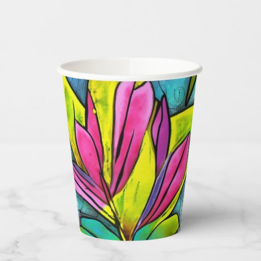 Schöne Pflanze Pappbecher (Links)