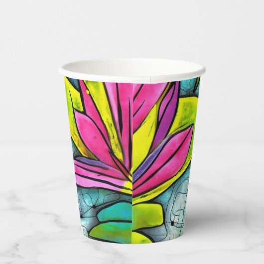 Schöne Pflanze Pappbecher (Rechts)