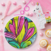 Schöne Pflanze Pappteller (Party)