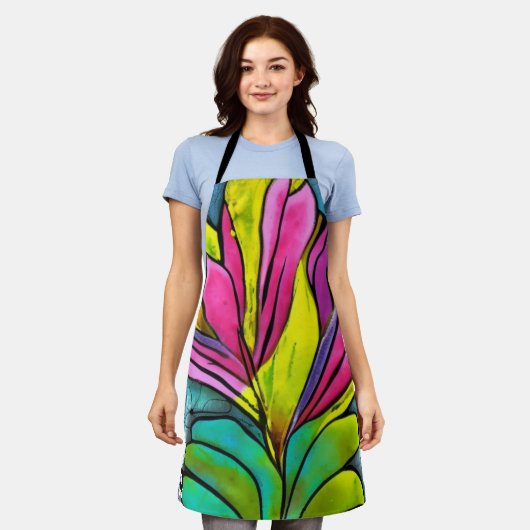 Schöne Pflanze Schürze (Getragen)