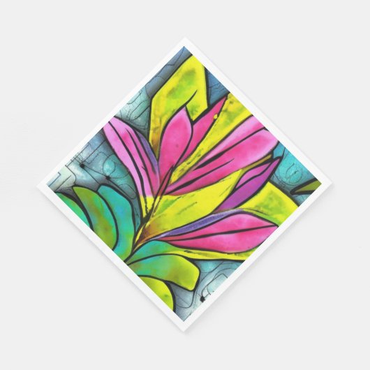 Schöne Pflanze Serviette (Ecke)