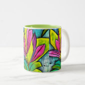 Schöne Pflanze Zweifarbige Tasse (VorderseiteRechts)