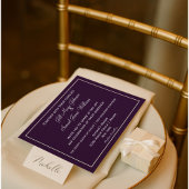 Schöne Pflaume und graue Hochzeit Einladung