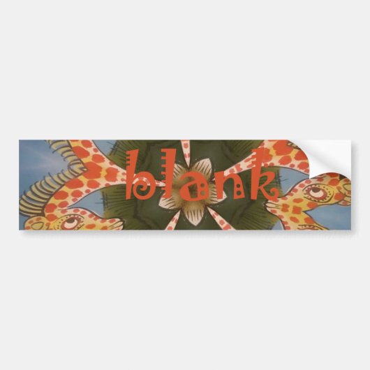 Schöne phantastische afrikanische Giraffe Blanche Autoaufkleber (Vorne)