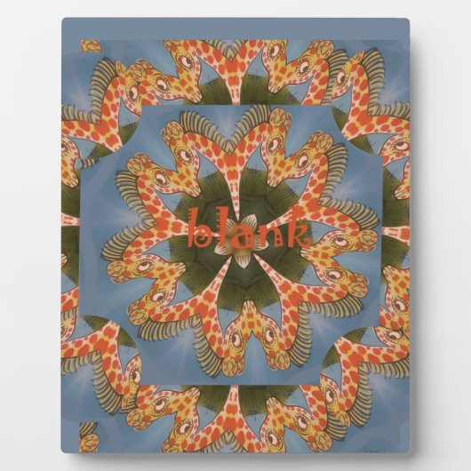 Schöne phantastische afrikanische Giraffe Blanche Fotoplatte (Vorderseite)