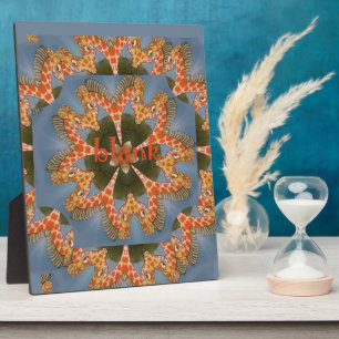 Schöne phantastische afrikanische Giraffe Blanche Fotoplatte