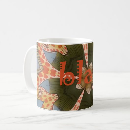 Schöne phantastische afrikanische Giraffe Blanche Kaffeetasse (Vorderseite Links)