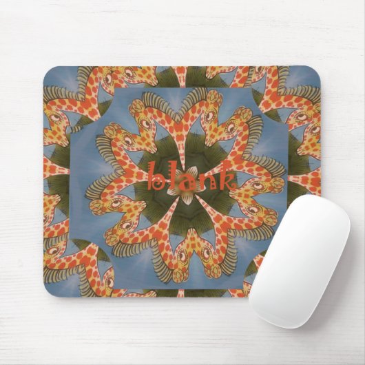 Schöne phantastische afrikanische Giraffe Blanche Mousepad (Mit Mouse)