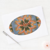 Schöne phantastische afrikanische Giraffe Blanche Ovaler Aufkleber (Umschlag)