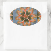 Schöne phantastische afrikanische Giraffe Blanche Ovaler Aufkleber (Tasche)