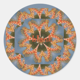 Schöne phantastische afrikanische Giraffe Blanche Runder Aufkleber