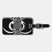 Schöne phantastische afrikanische Schwarzweißkunst Gepäckanhänger (Vorderseite horizontal)