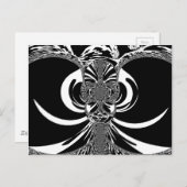 Schöne phantastische afrikanische Schwarzweißkunst Postkarte (Vorne/Hinten)
