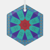 Schöne Phantastische ägyptische Feminine-Design-Fa Ornament Aus Glas (Vorderseite)