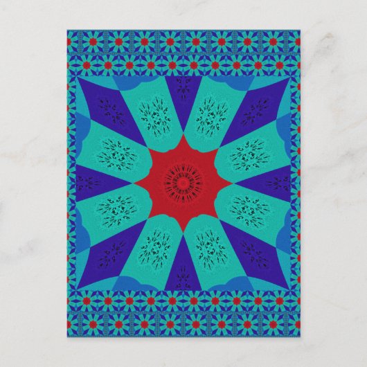 Schöne Phantastische ägyptische Feminine-Design-Fa Postkarte (Vorderseite)