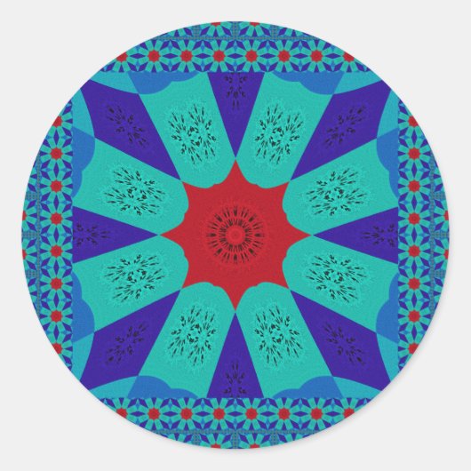 Schöne Phantastische ägyptische Feminine-Design-Fa Runder Aufkleber (Vorderseite)