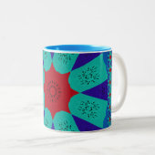 Schöne Phantastische ägyptische Feminine-Design-Fa Zweifarbige Tasse (VorderseiteRechts)