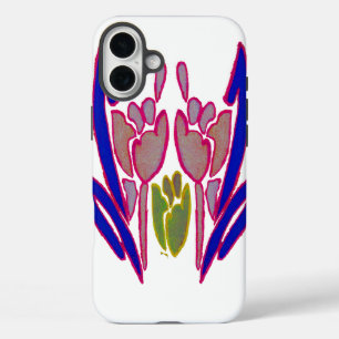 Schöne Phantastische Blauer und Lila Rote Rose iPhone 16 Plus Hülle