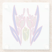 Schöne Phantastische Blauer und Lila Rote Rose Glasuntersetzer (Rückseite)