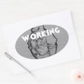 Schöne Phantastische Bleistiftskizze: Arbeitsübers Ovaler Aufkleber (Umschlag)