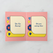 Schöne phantastische Ehefrau Korallenblauer Geburt Karte (Innenseite)