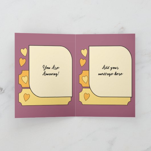 Schöne phantastische Ehefrau lila-orange Geburtsta Karte (Innenseite)