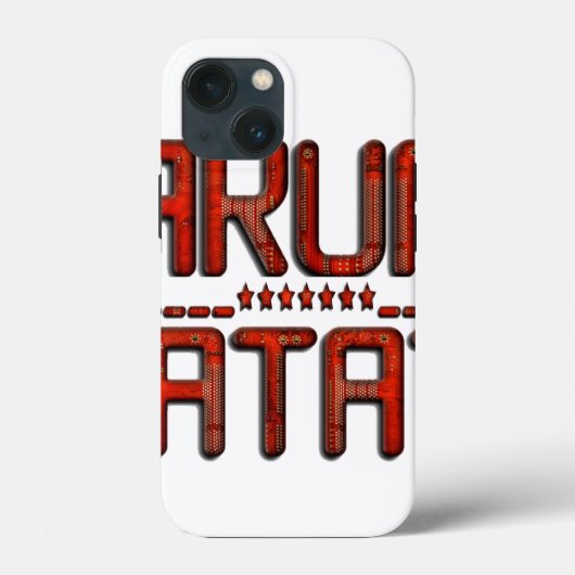 Schöne Phantastische Embossed Red Hakuna Matata Te Case-Mate iPhone Hülle (Rückseite)