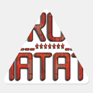 Schöne Phantastische Embossed Red Hakuna Matata Te Dreieckiger Aufkleber