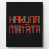 Schöne Phantastische Embossed Red Hakuna Matata Te Fotoplatte (Vorderseite)