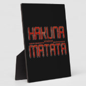 Schöne Phantastische Embossed Red Hakuna Matata Te Fotoplatte (Seite)