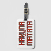 Schöne Phantastische Embossed Red Hakuna Matata Te Gepäckanhänger (Vorderseite Vertikal)