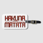 Schöne Phantastische Embossed Red Hakuna Matata Te Gepäckanhänger (Vorderseite (Horizontal))