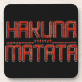 Schöne Phantastische Embossed Red Hakuna Matata Te Getränkeuntersetzer (Vorderseite)
