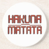 Schöne Phantastische Embossed Red Hakuna Matata Te Getränkeuntersetzer (Vorne)