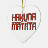 Schöne Phantastische Embossed Red Hakuna Matata Te Keramik Ornament (Links)