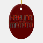 Schöne Phantastische Embossed Red Hakuna Matata Te Keramik Ornament (Vorne)
