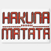 Schöne Phantastische Embossed Red Hakuna Matata Te Magnet (Vorderseite)