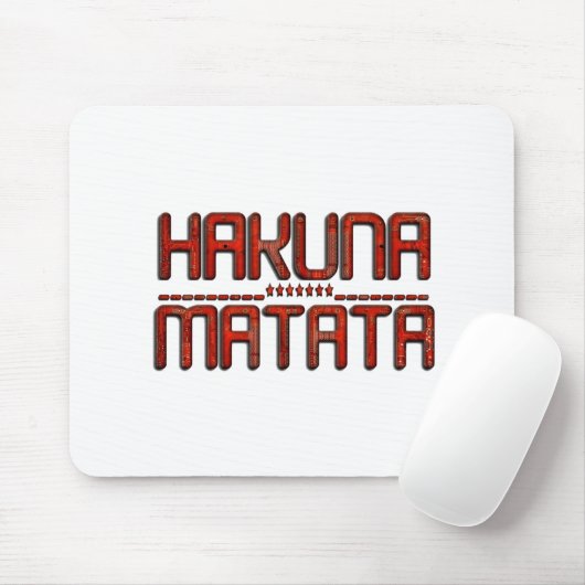 Schöne Phantastische Embossed Red Hakuna Matata Te Mousepad (Mit Mouse)