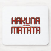 Schöne Phantastische Embossed Red Hakuna Matata Te Mousepad (Vorne)