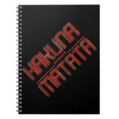 Schöne Phantastische Embossed Red Hakuna Matata Te Notizblock (Vorderseite)